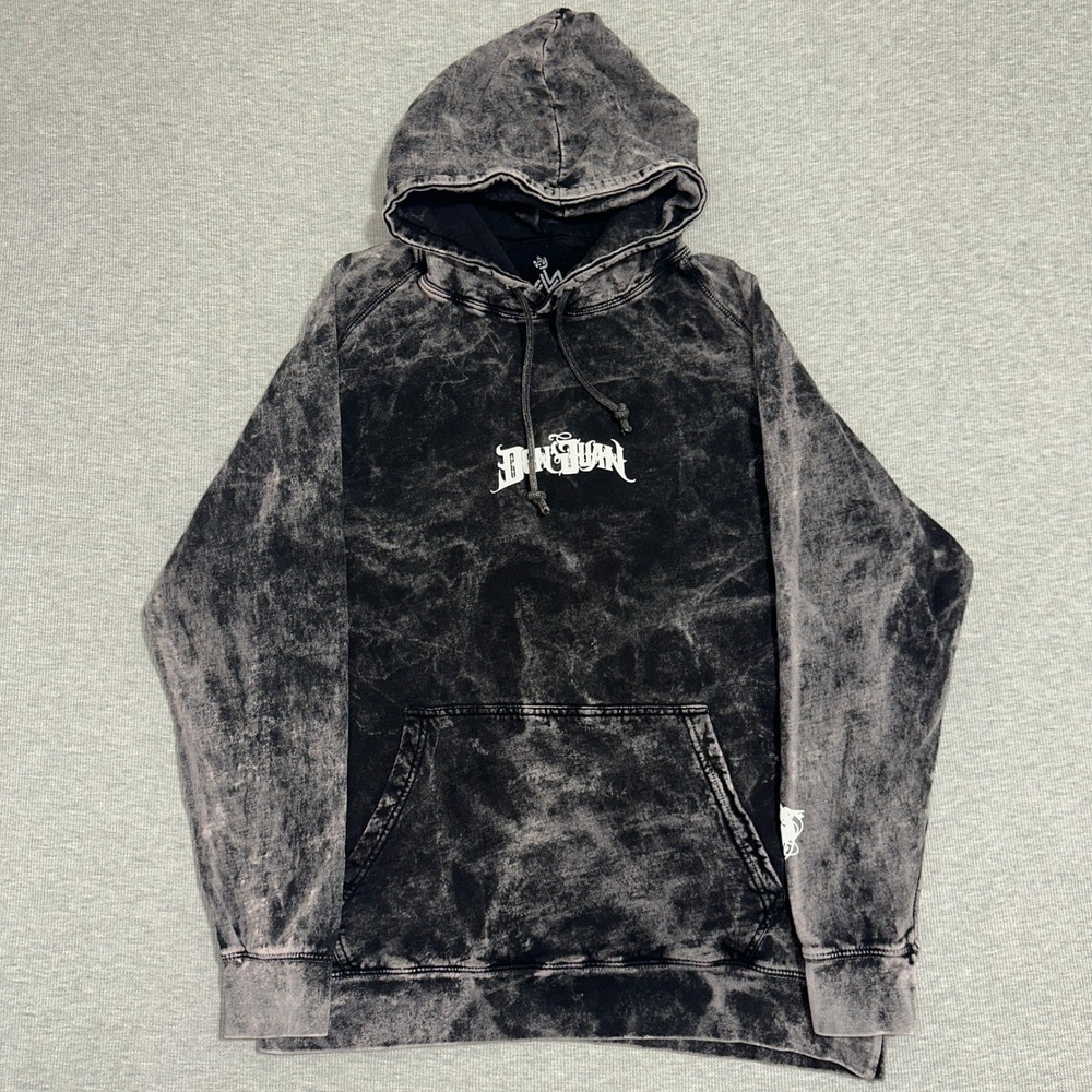 Maluma Don Juan World Tour 2023 Hoodie Black Acid Wash Cotton Mens Size Large